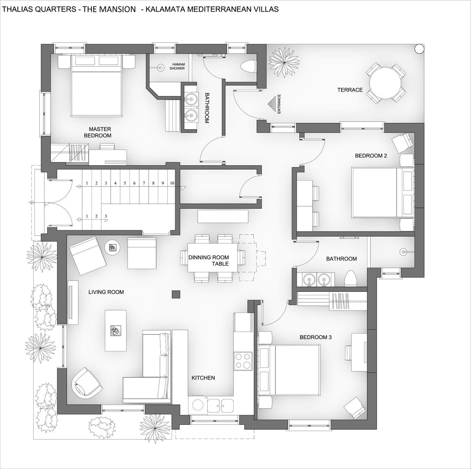 Thalias Quarters - Kalamata Mediterranean Villas Eksteriør bilde